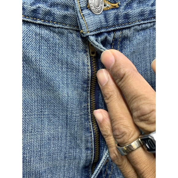 Vtg Levi’s 527 Men’s Denim Jeans Low Boot Cut Blue Distressed Size 36X34 - Picture 10 of 16